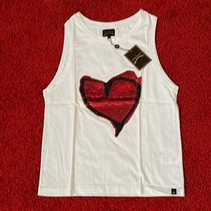 Vivienne Westwood 2013 VINTAGE BRAND NEW Anglomania SOLEY VEST HEART SEQUINS S